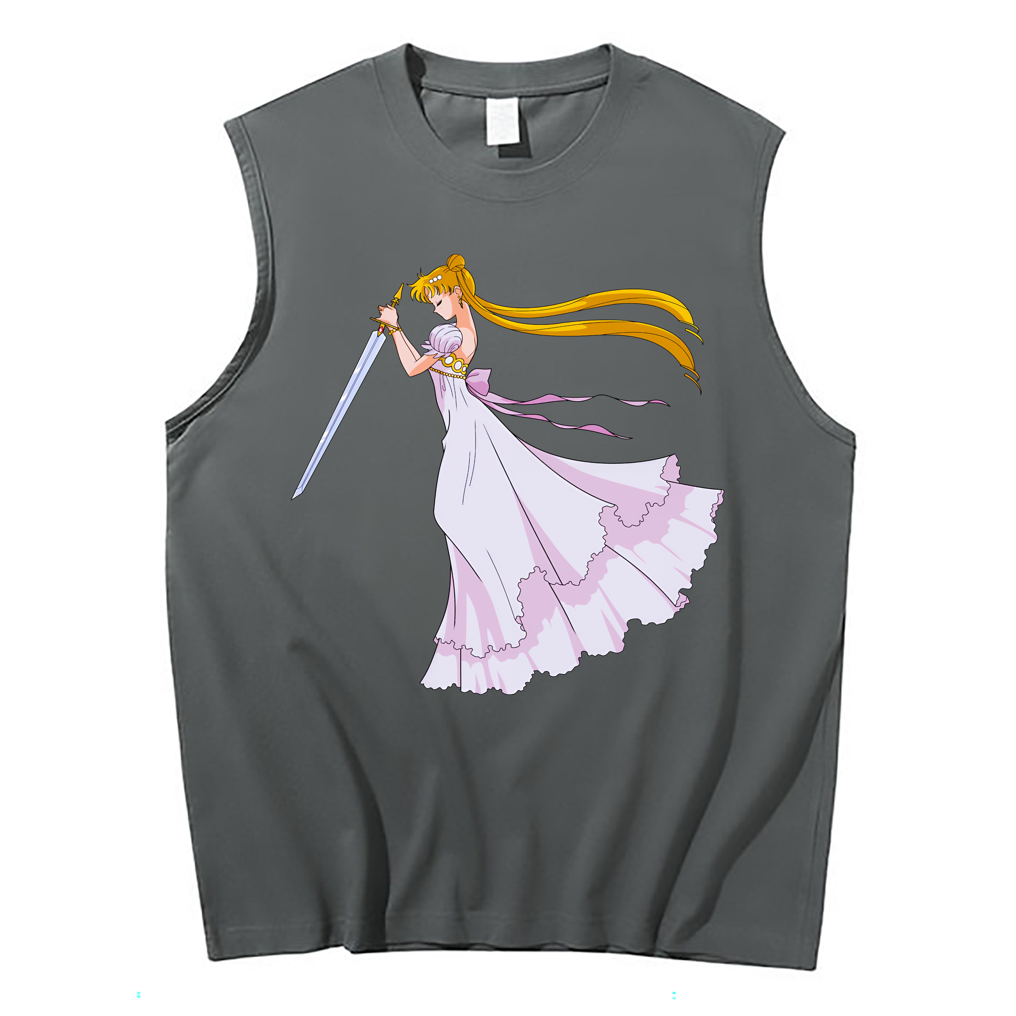 （画像用） 美少女戦士セーラームーン 愛野 美奈子 あいの みなこ Sailor Moon Aino Minako コットン100％タンクトップ（フロントプリント）